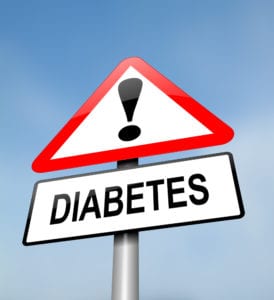 diabetes sign with exclamation point